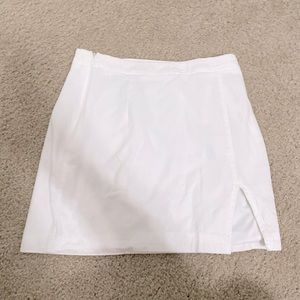 White Slit Skirt
